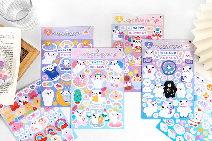 Cloud Puff Cats Sticker Sheets