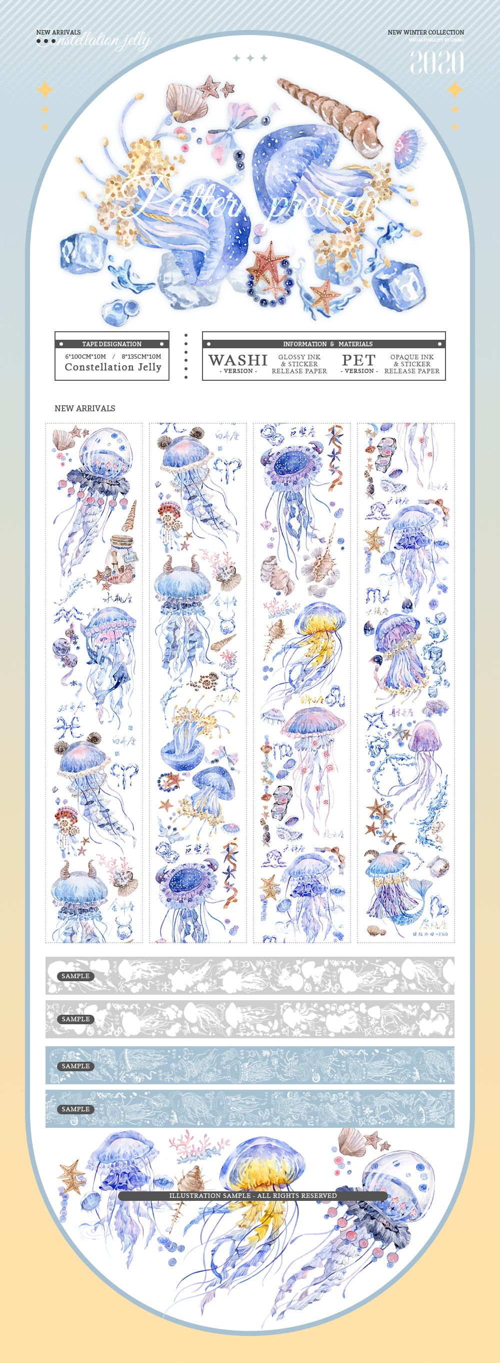 Constellation Jelly Masking Tape