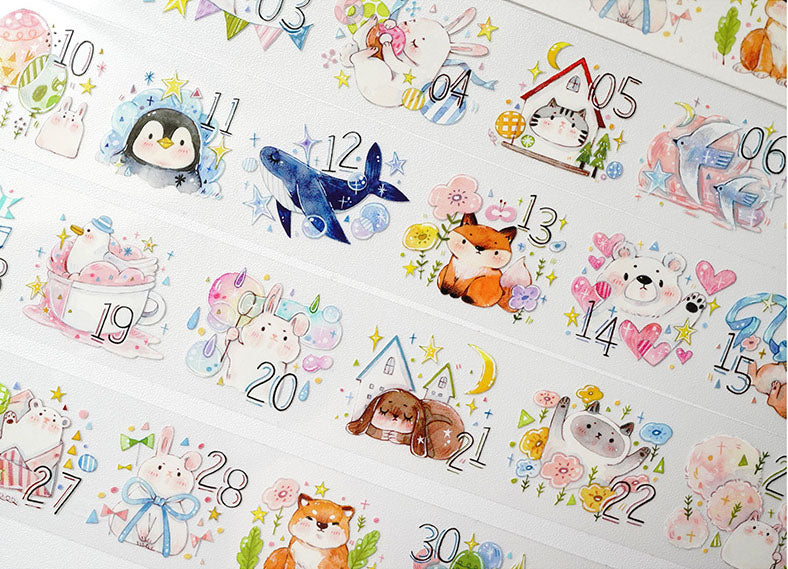 Tang Yuan Masking Tape: Cozy Calendar