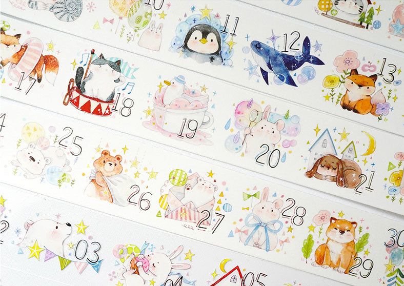 Tang Yuan Masking Tape: Cozy Calendar