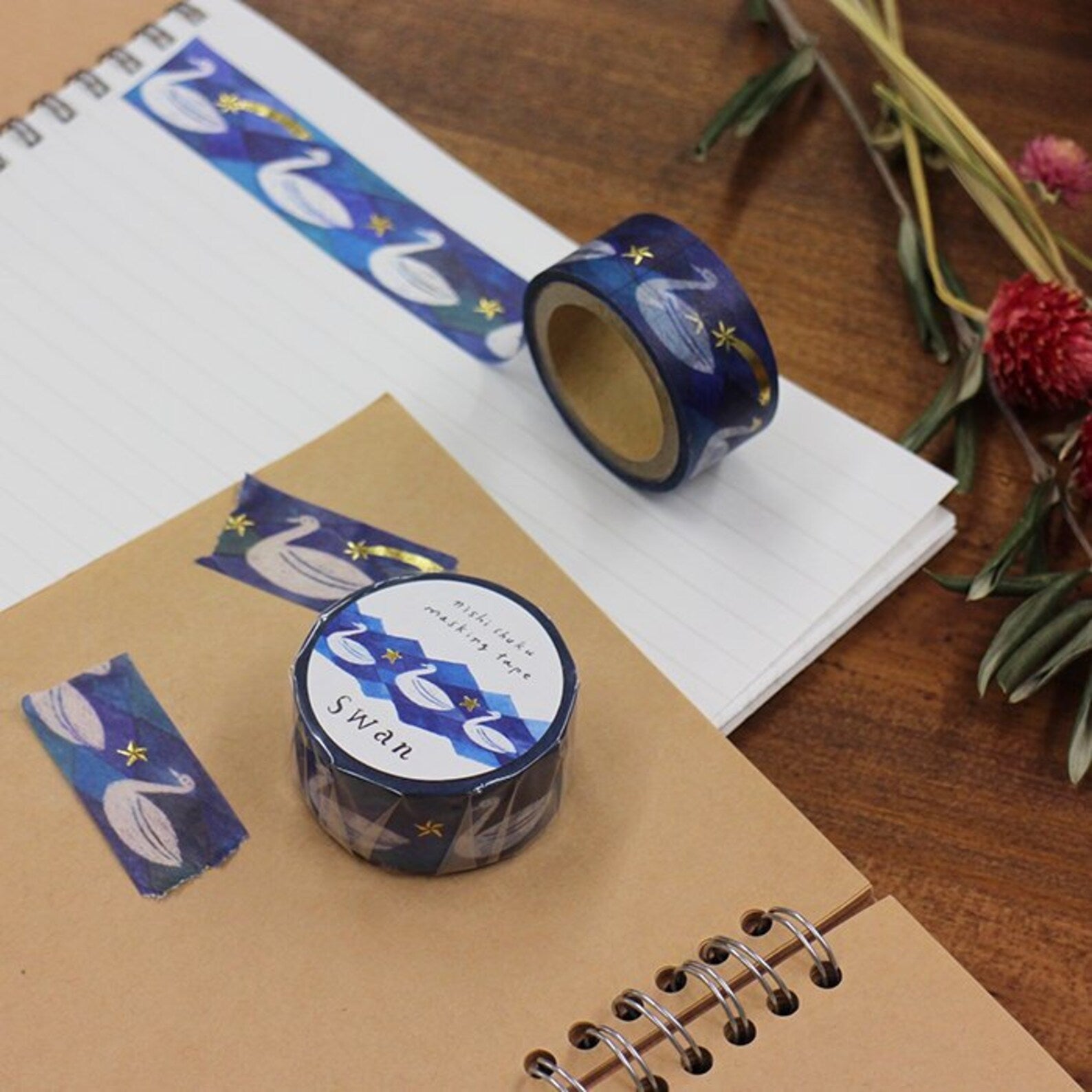 Nishi Shuku x Cozyca Washi Tape: Swan
