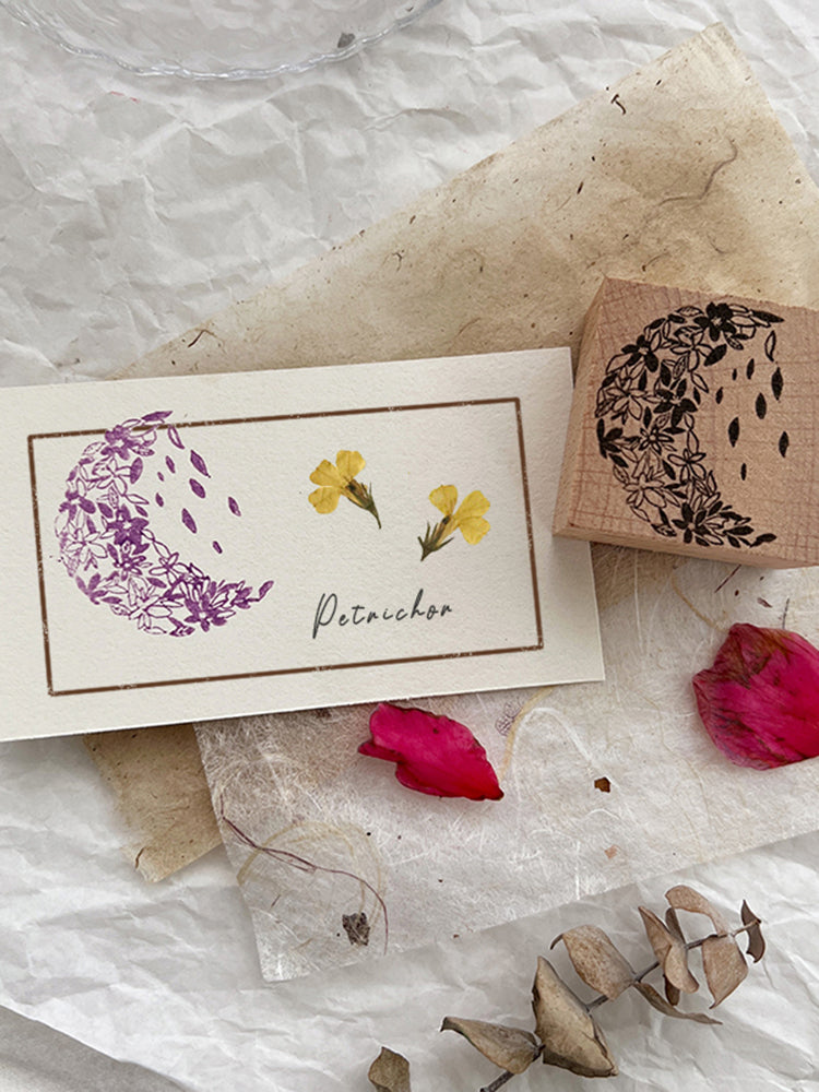 Cute Lemon Handmade Stamp: Moon Forest