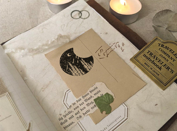 Cute Lemon Handmade Stamp: Moon Forest