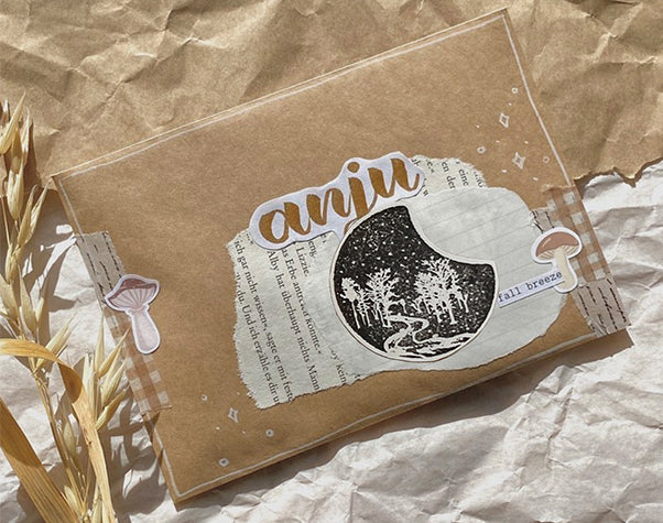 Cute Lemon Handmade Stamp: Moon Forest