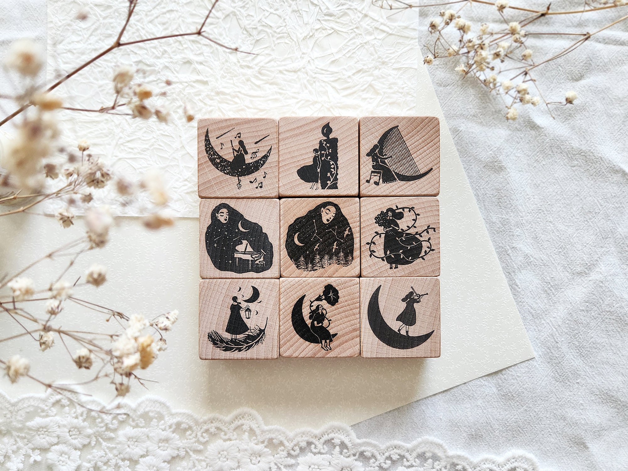 Cute Lemon Handmade Stamp: My Lover, the Moon