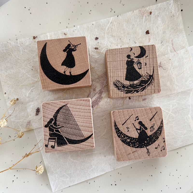 Cute Lemon Handmade Stamp: My Lover, the Moon