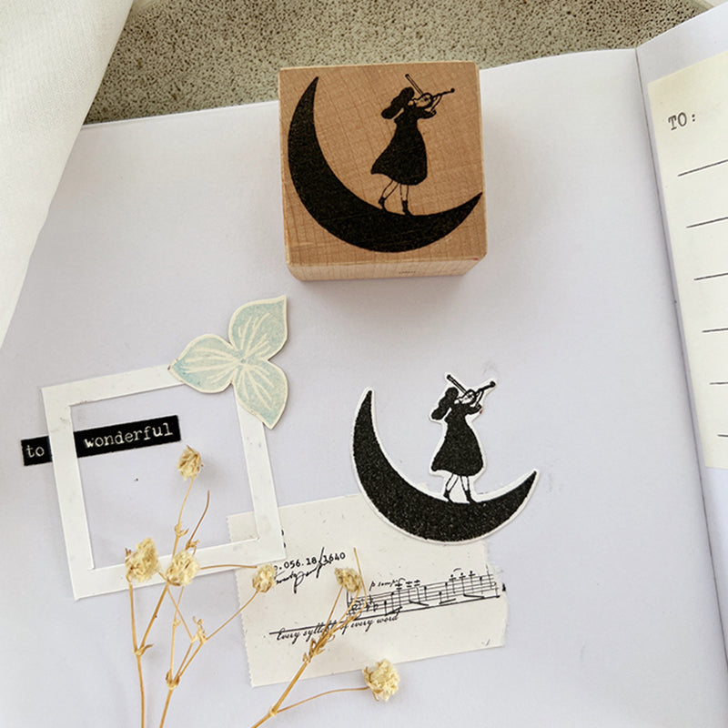 Cute Lemon Handmade Stamp: My Lover, the Moon
