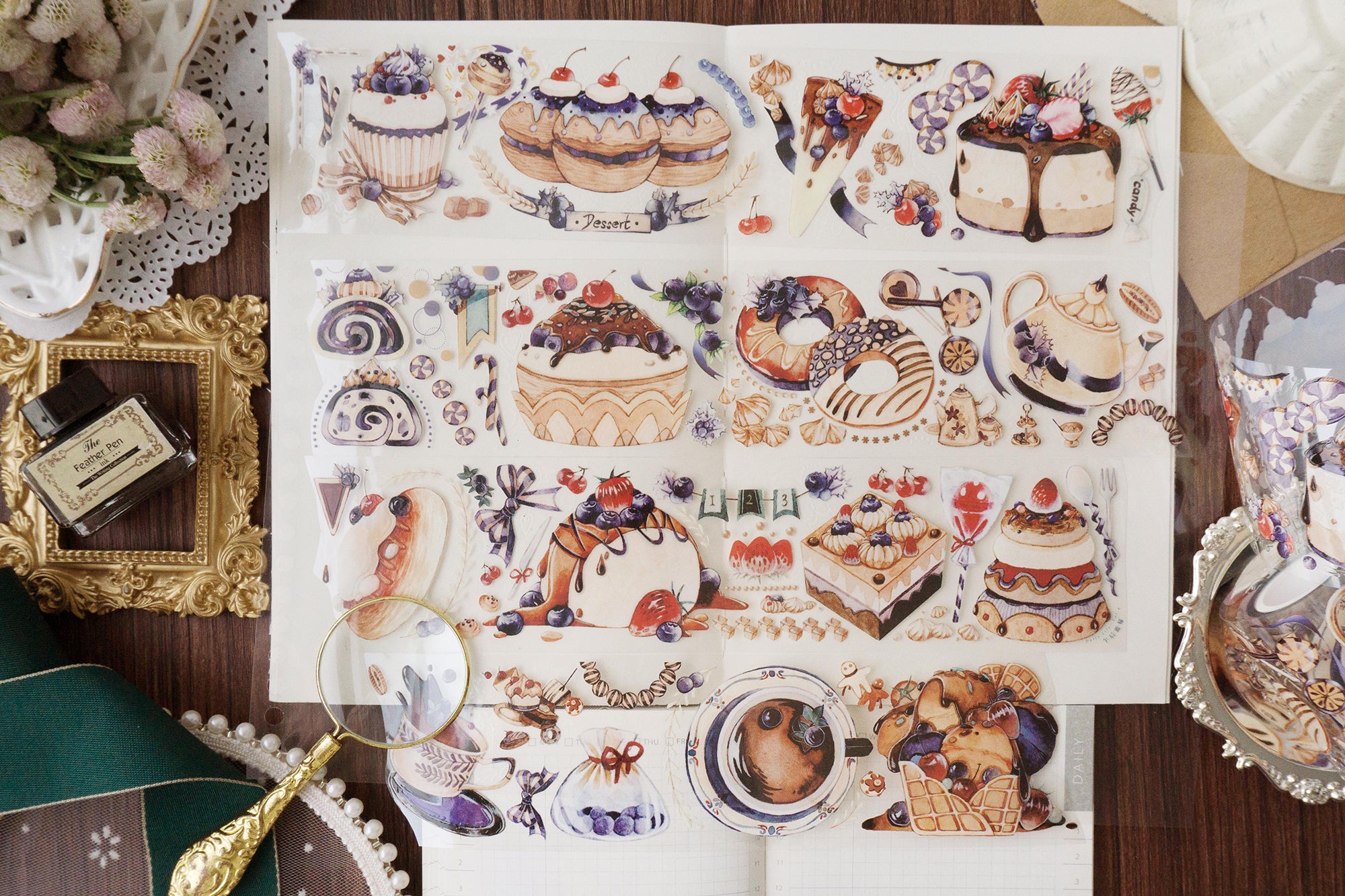 Daily Life Masking Tape: Blueberry Tea Snacks