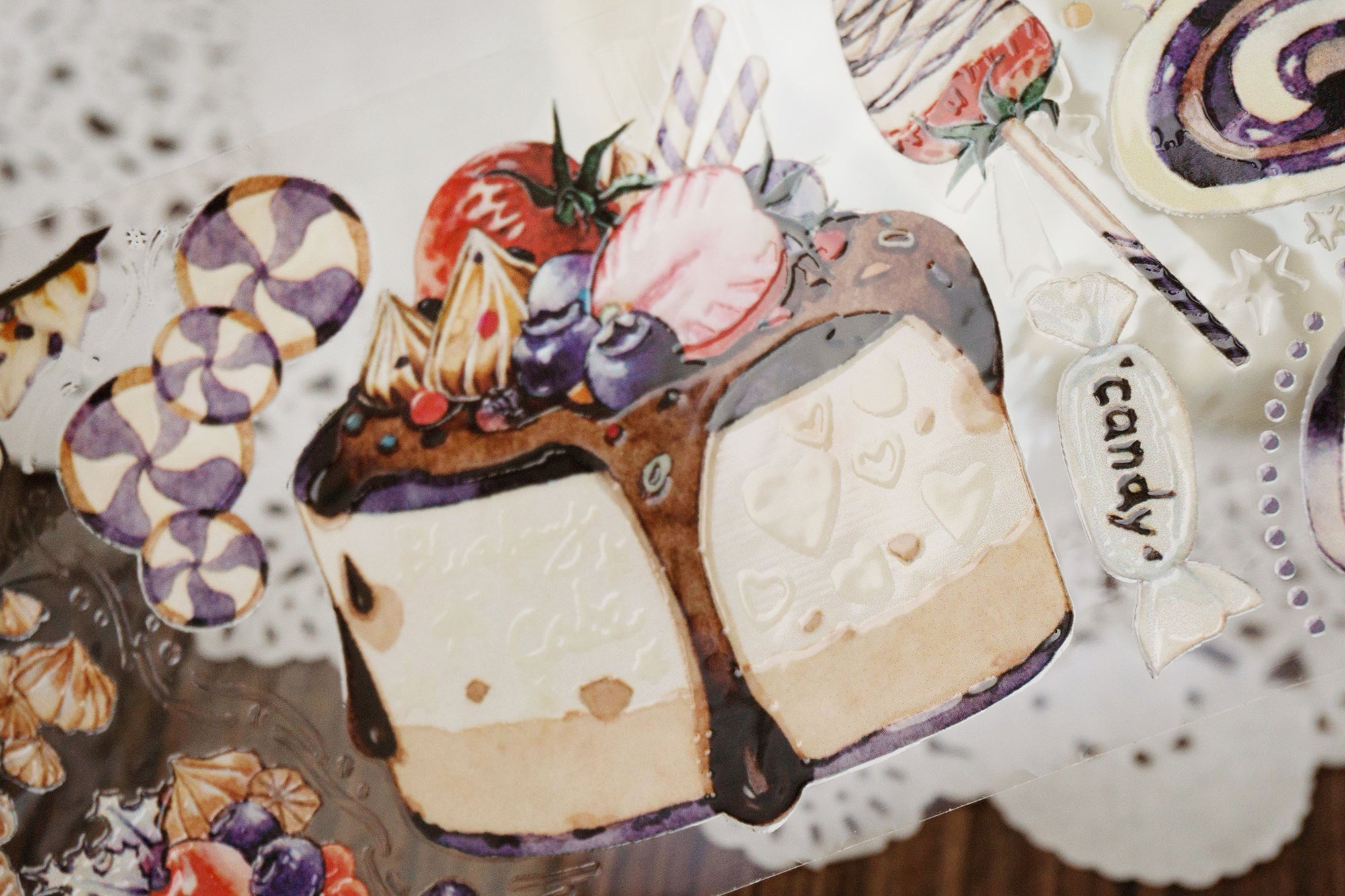 Daily Life Masking Tape: Blueberry Tea Snacks