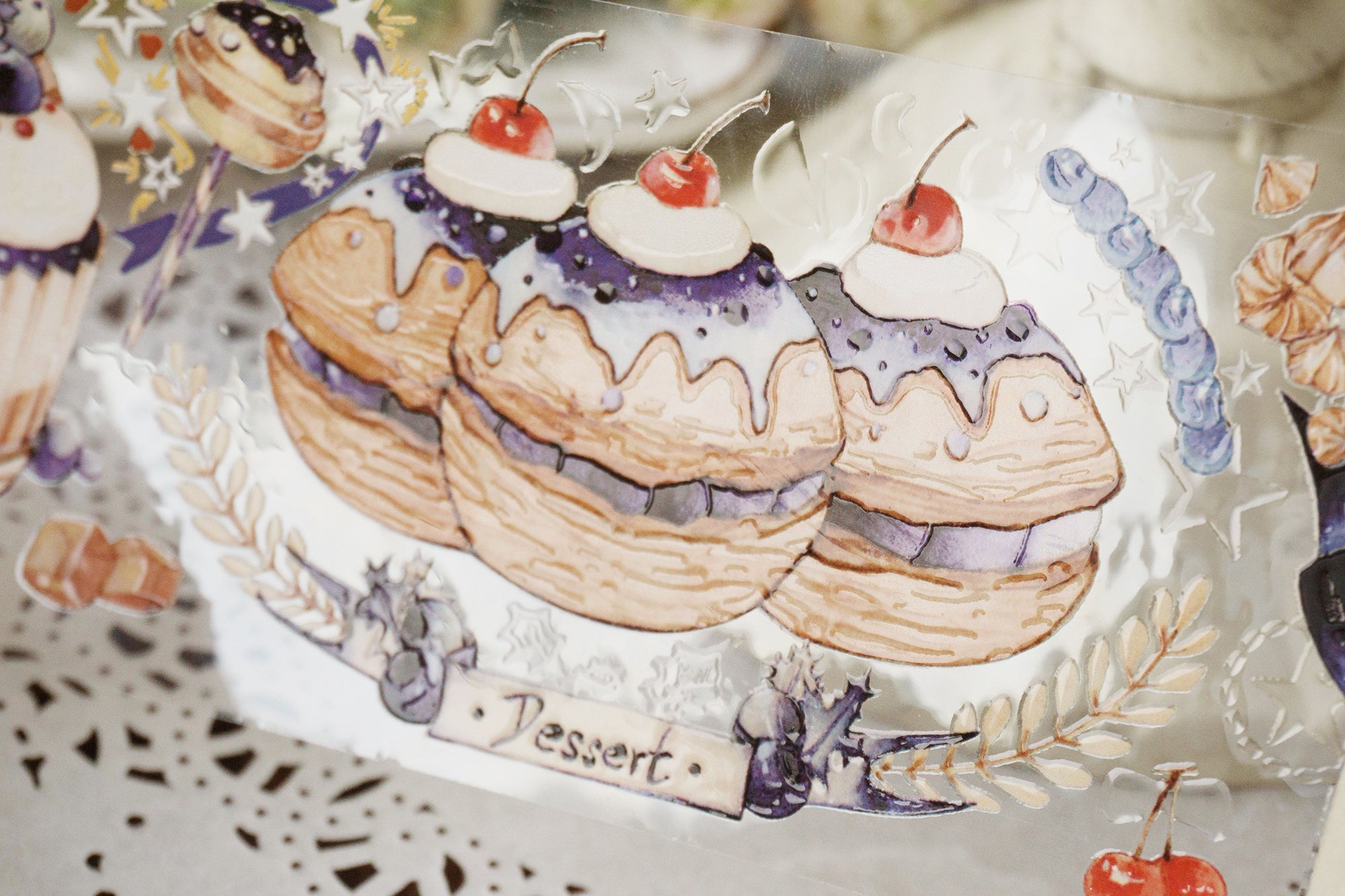 Daily Life Masking Tape: Blueberry Tea Snacks