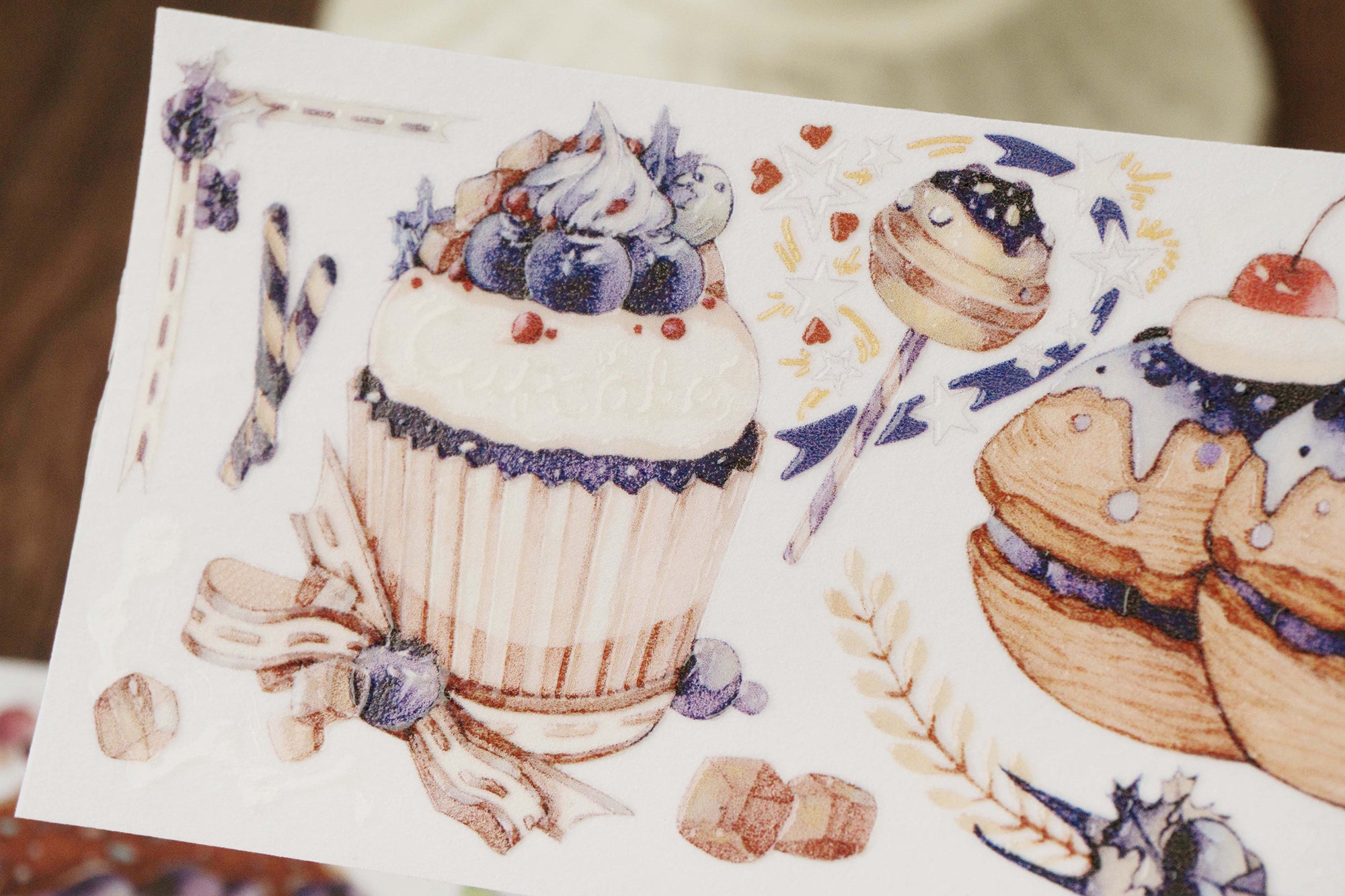 Daily Life Masking Tape: Blueberry Tea Snacks