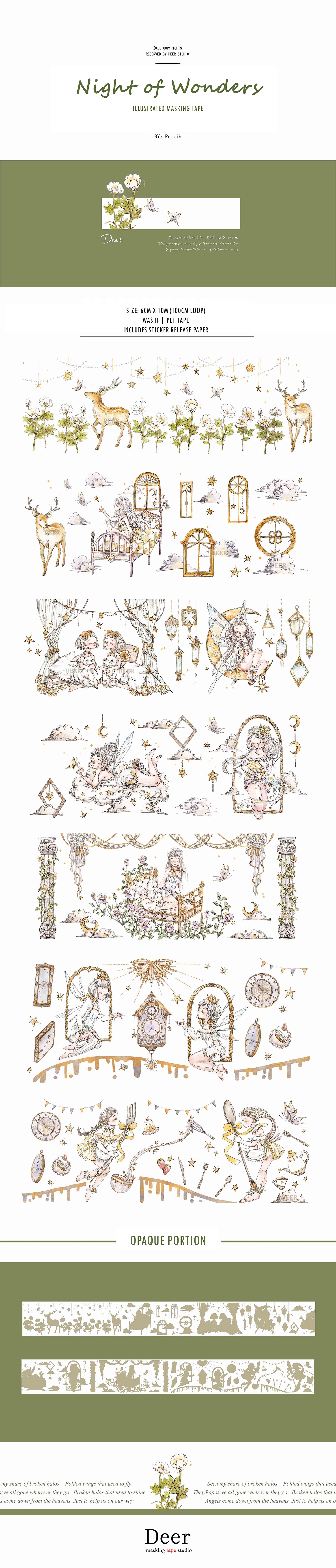 Deer Studio Masking Tape: Night of Wonders