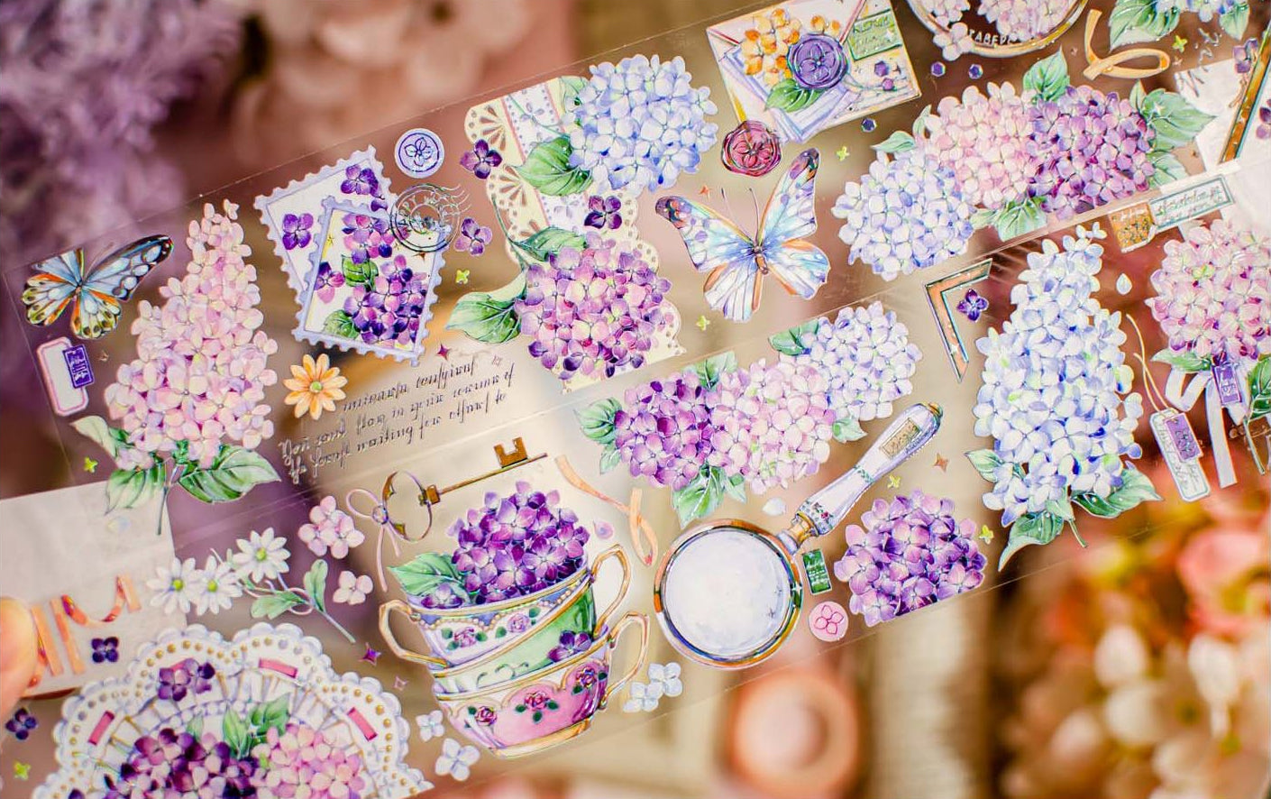 Deer Studio Masking Tape: Purple Spring Hydrangea