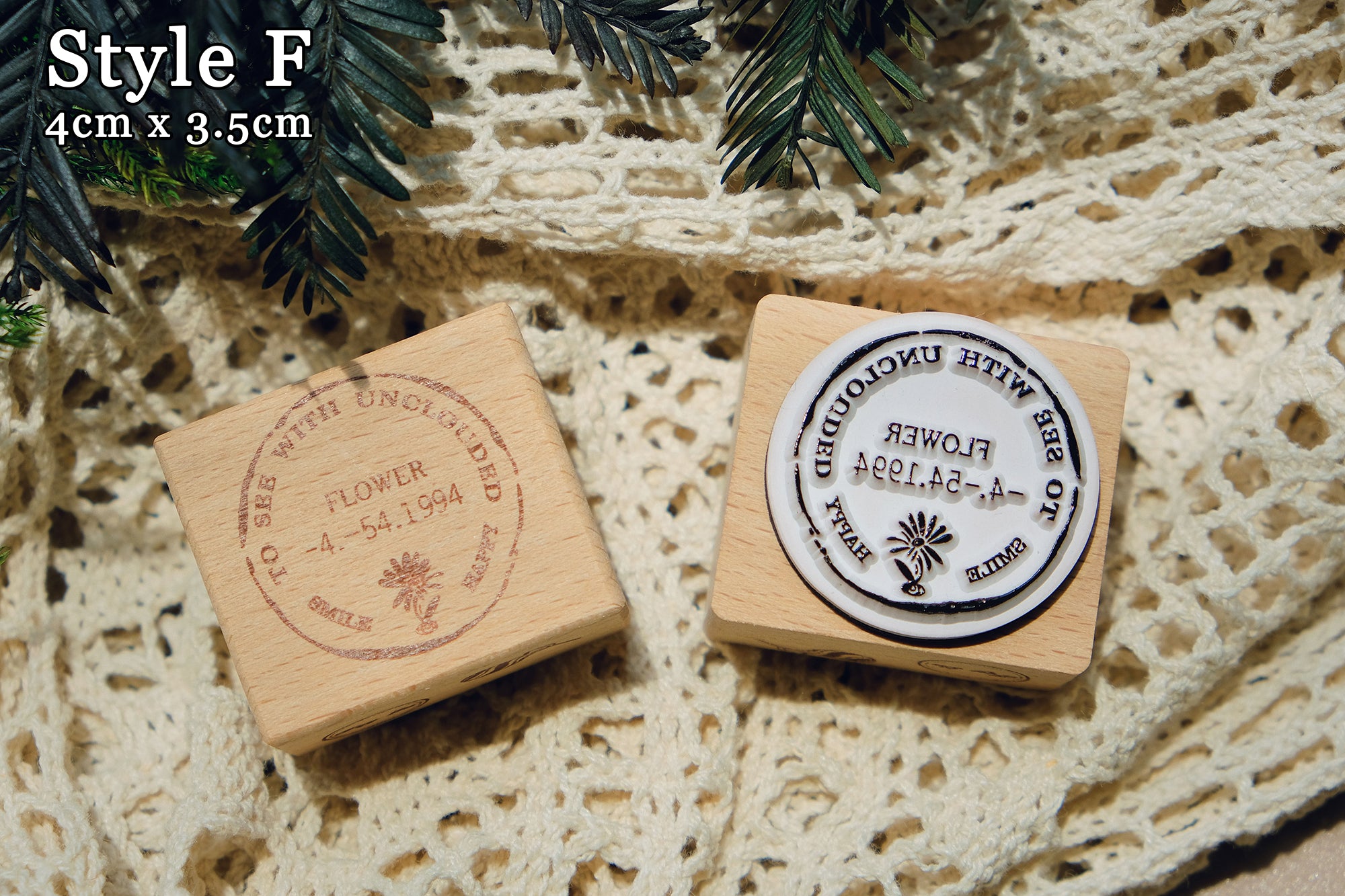 Delicate Flowers Wooden Stamps