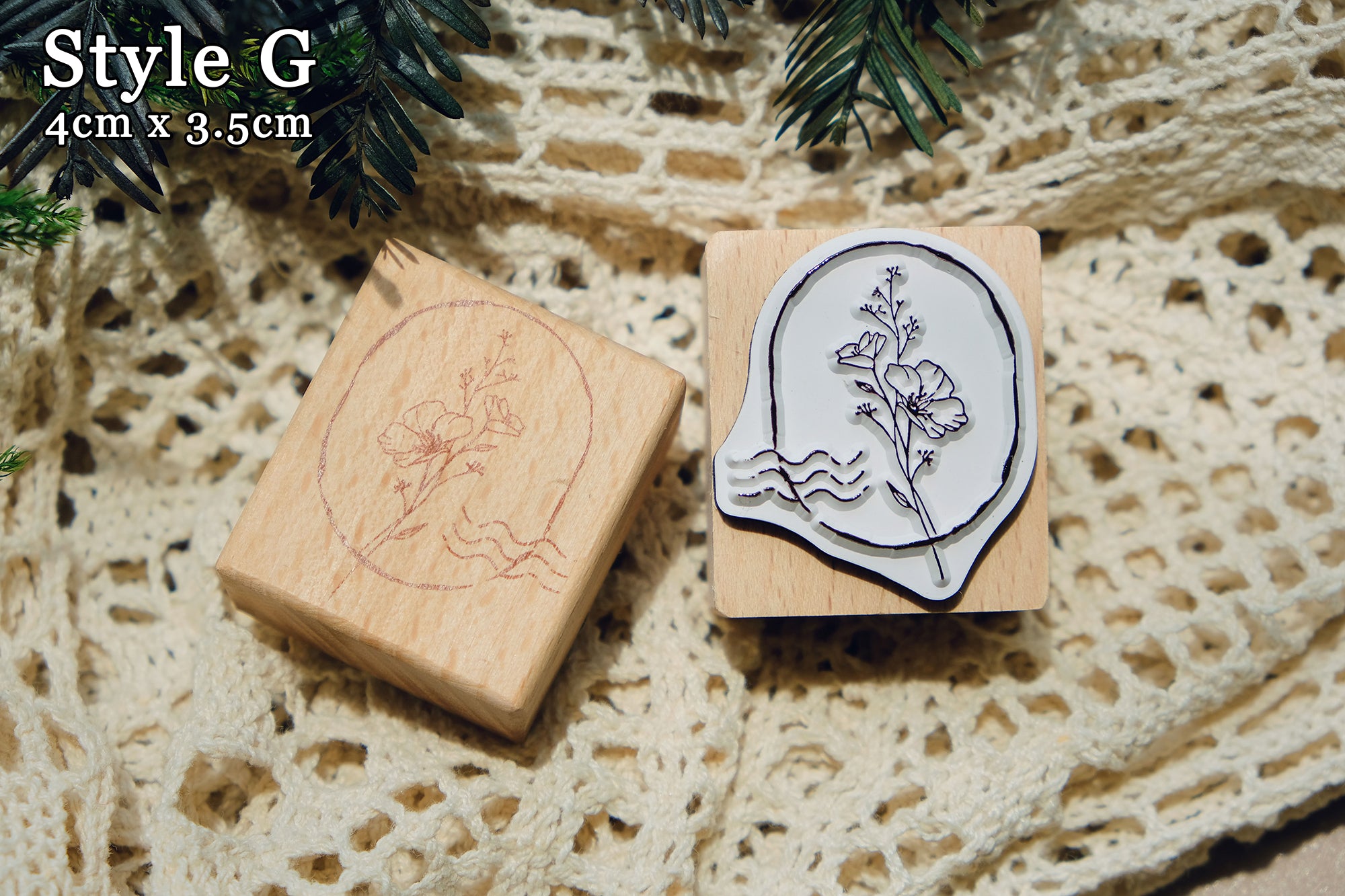 Delicate Flowers Wooden Stamps