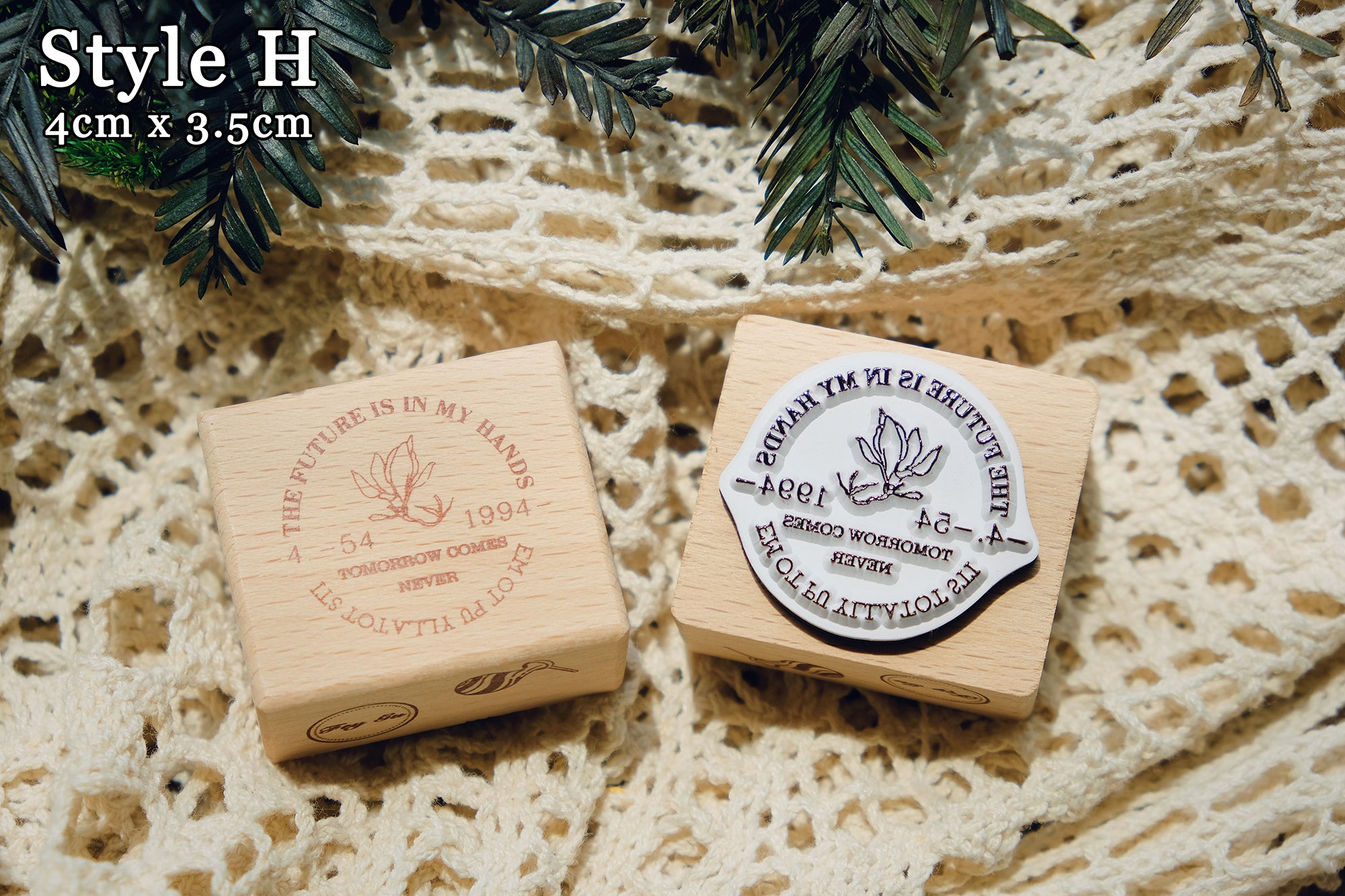 Delicate Flowers Wooden Stamps