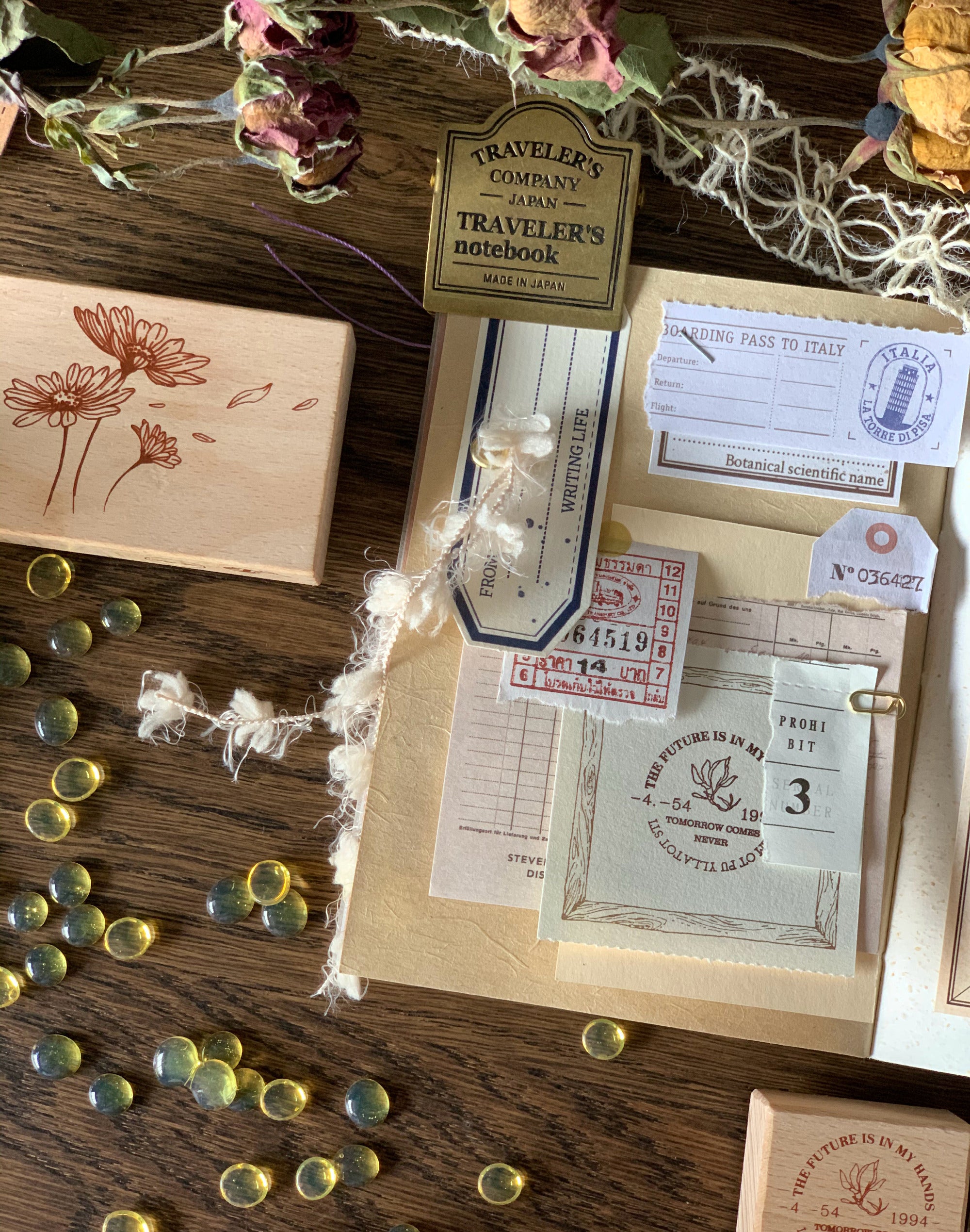 Delicate Flowers Wooden Stamps