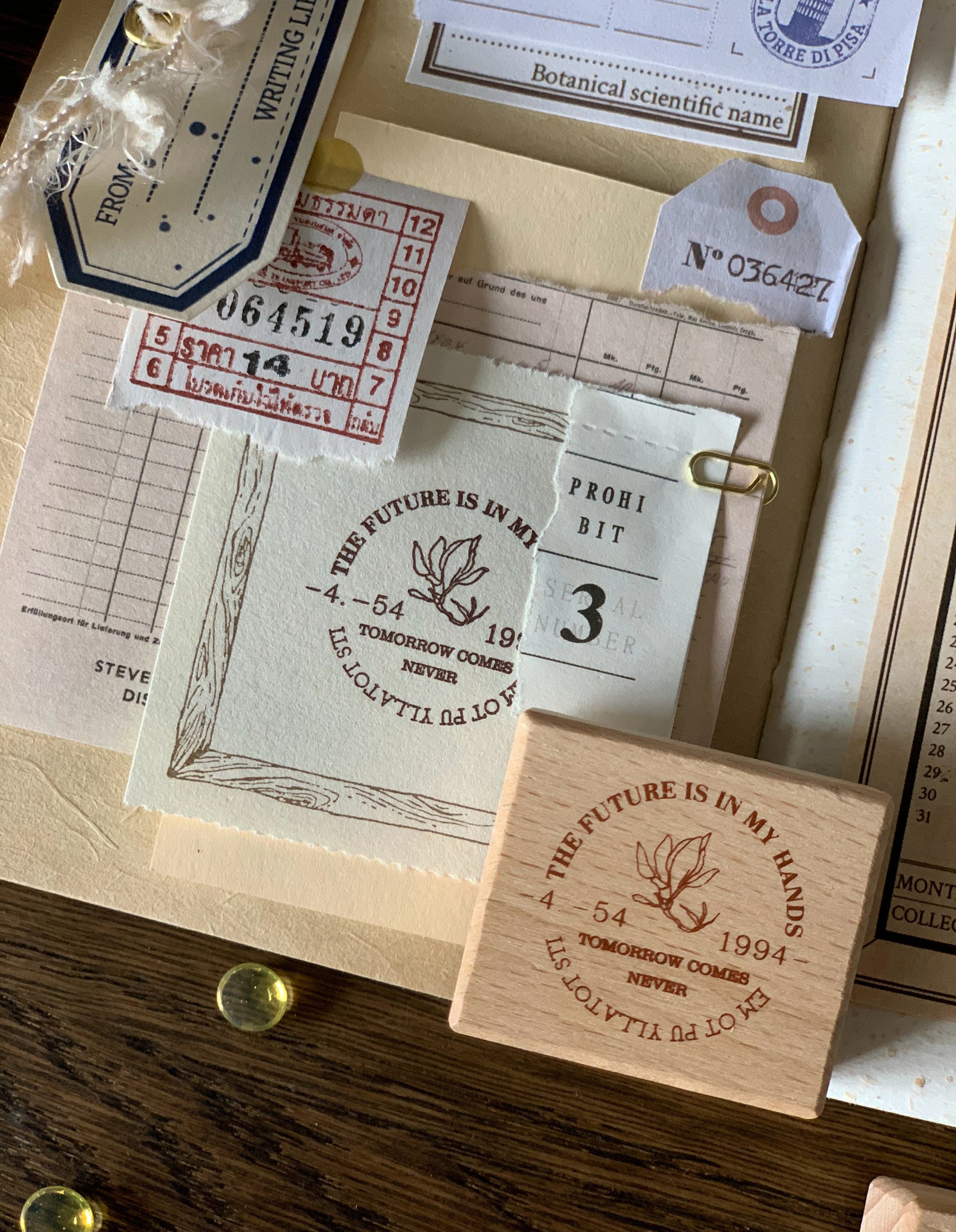 Delicate Flowers Wooden Stamps