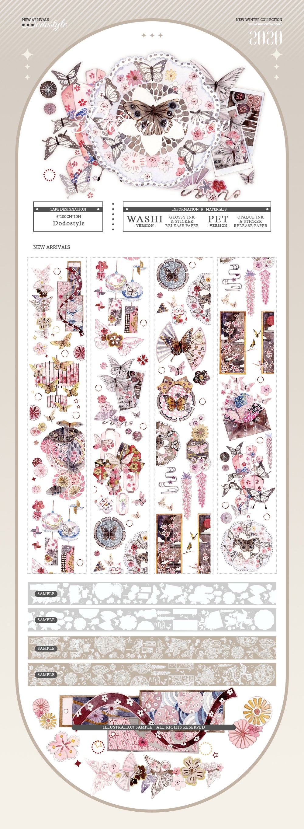 Summer Butterflies Masking Tape