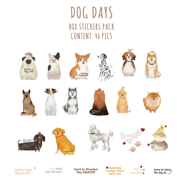 Dog Days Box Sticker Set