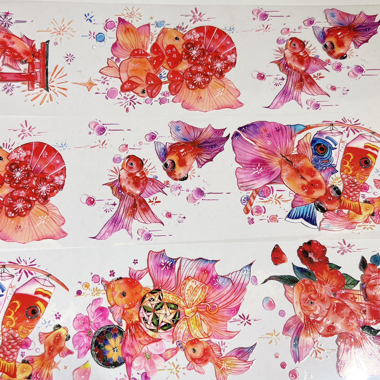 Goldfish and Fireworks Masking Tape