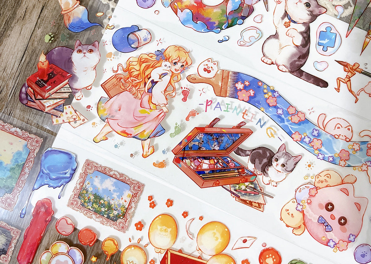 Realheart Studio Masking Tape: Artsy Cat