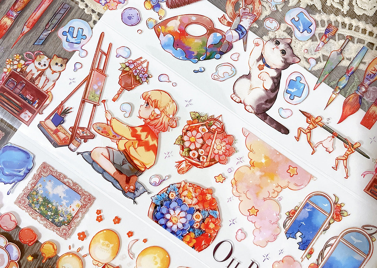 Realheart Studio Masking Tape: Artsy Cat