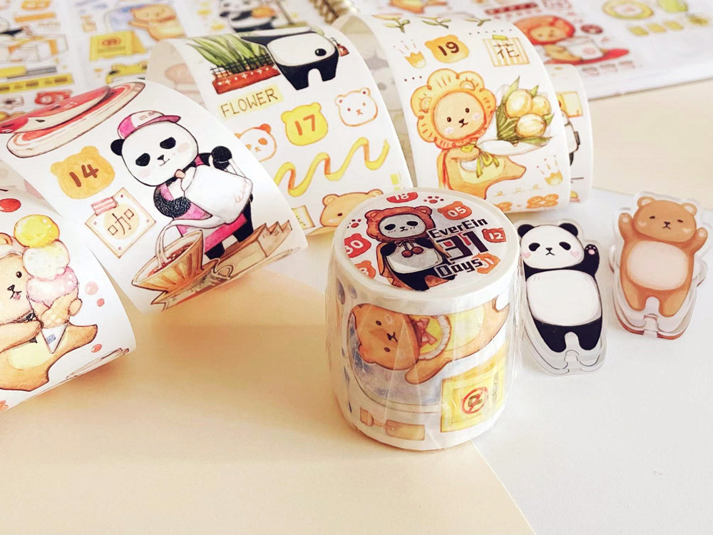 EverEin Washi Tape: Beary Calendar