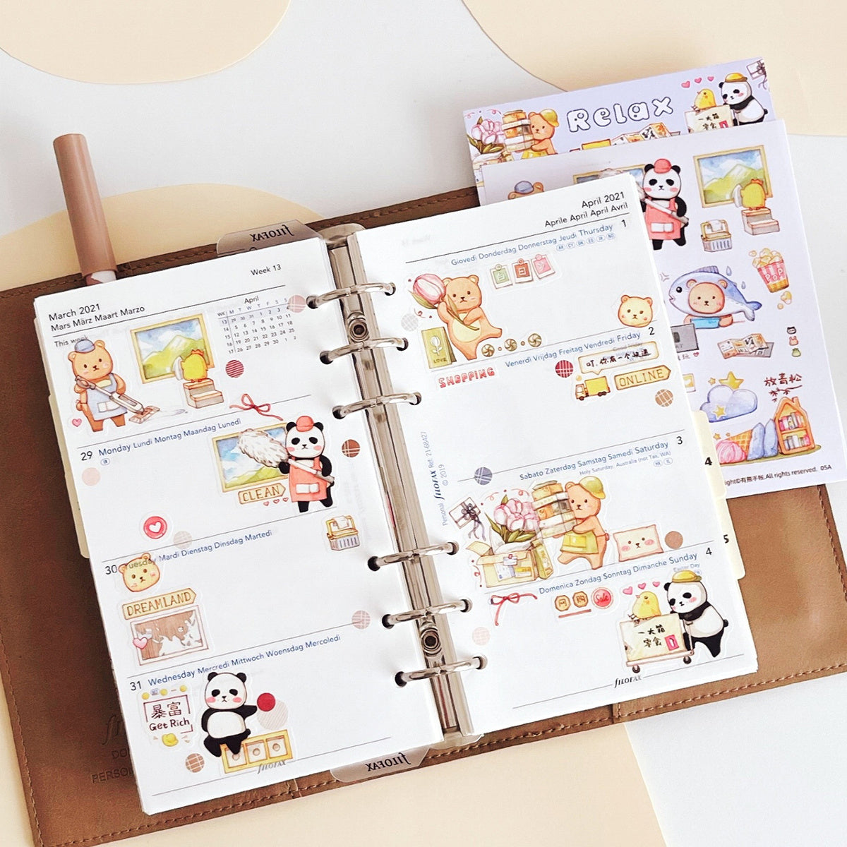 EverEin Sticker Sheet: Work Hard and Relax