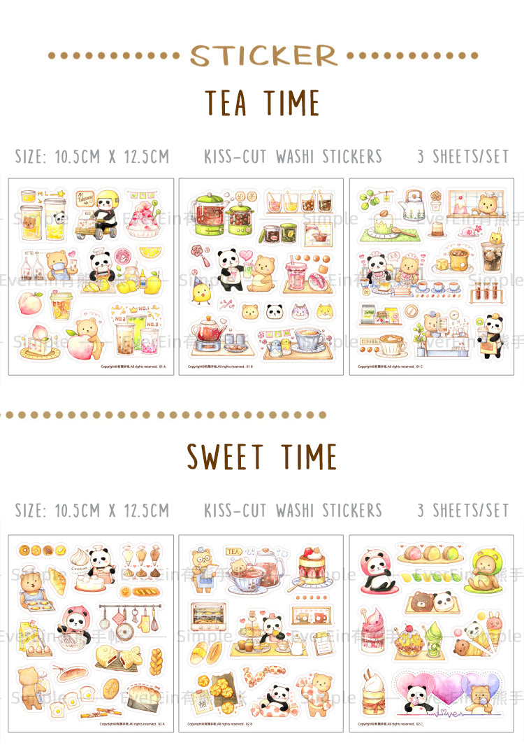EverEin Sticker Sheet: Tea Time and Sweet Time