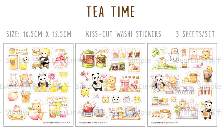 EverEin Sticker Sheet: Tea Time and Sweet Time