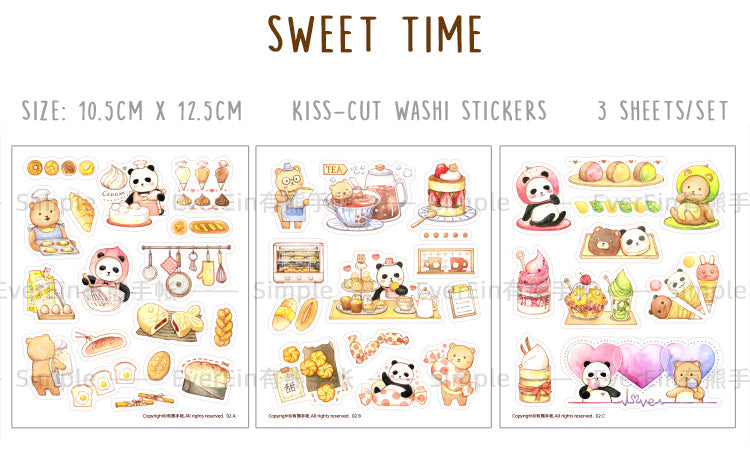 EverEin Sticker Sheet: Tea Time and Sweet Time