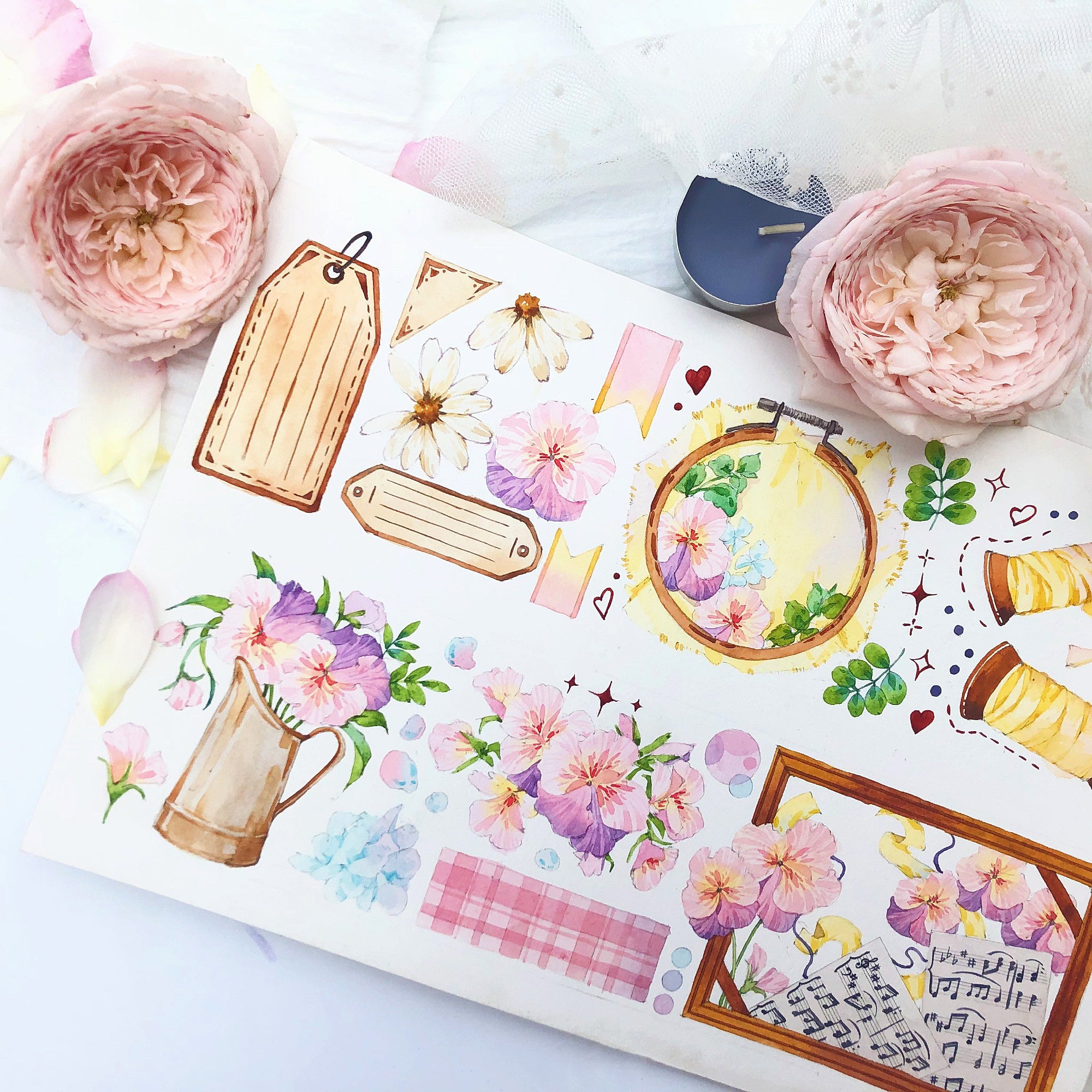 Floral Accent Masking Tape
