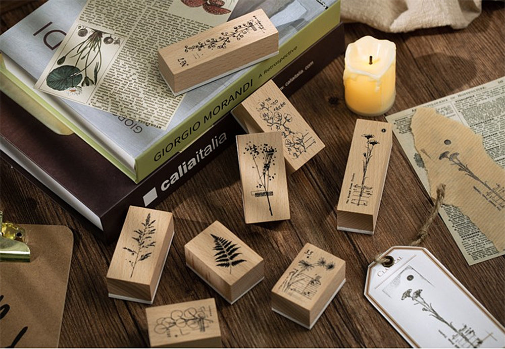 Flowers and Plants Wooden Stamps
