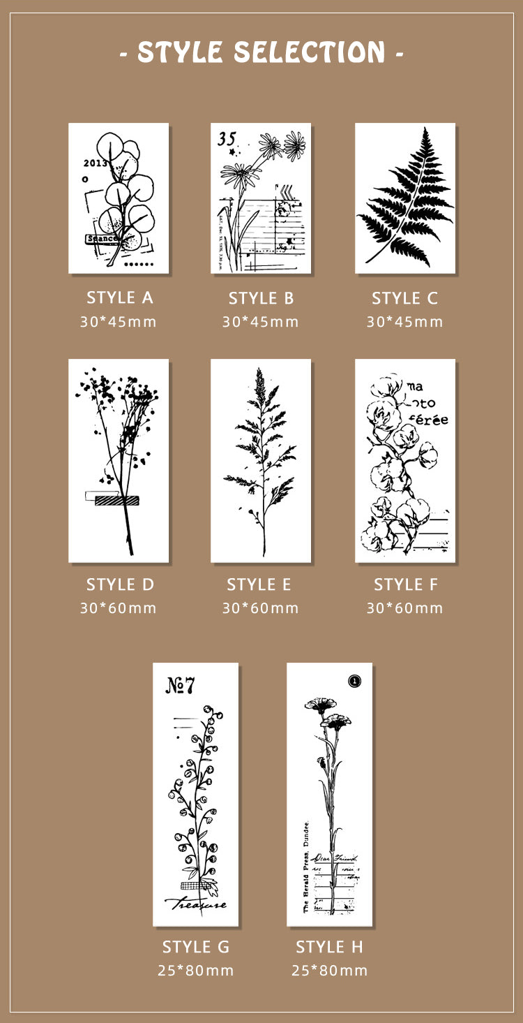 Flowers and Plants Wooden Stamps