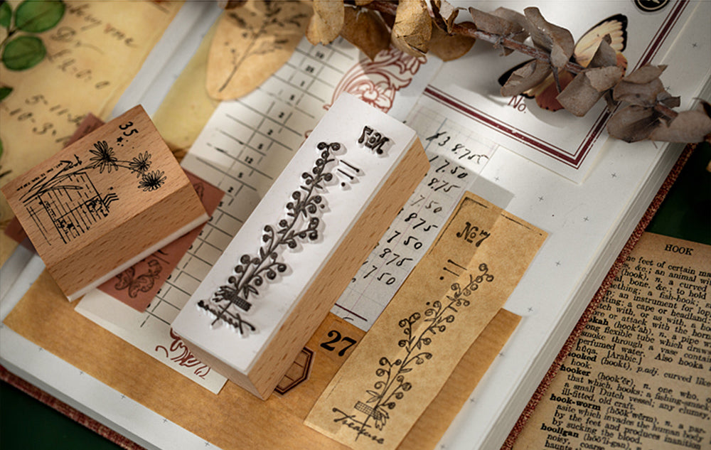 Flowers and Plants Wooden Stamps