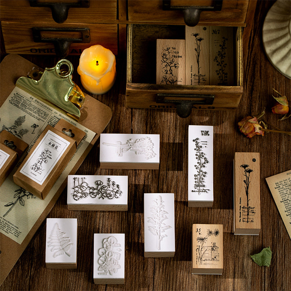 Flowers and Plants Wooden Stamps