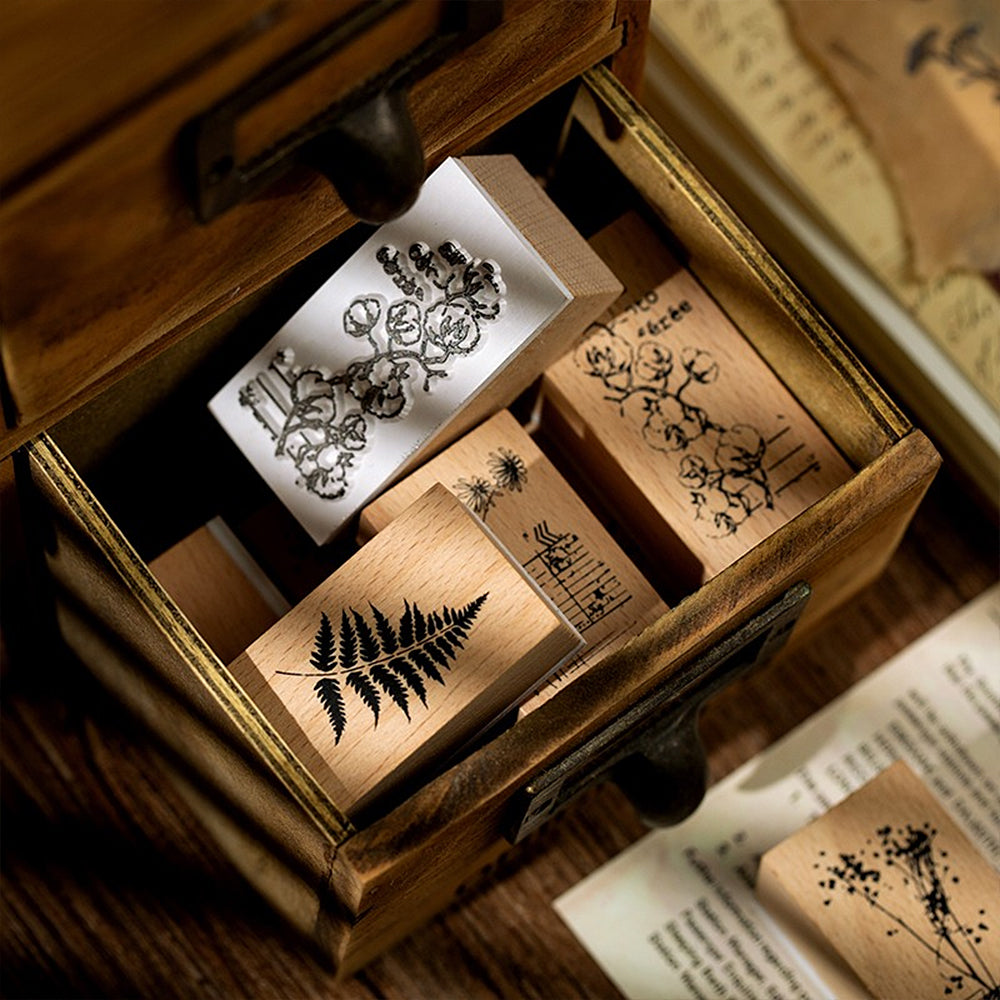 Flowers and Plants Wooden Stamps