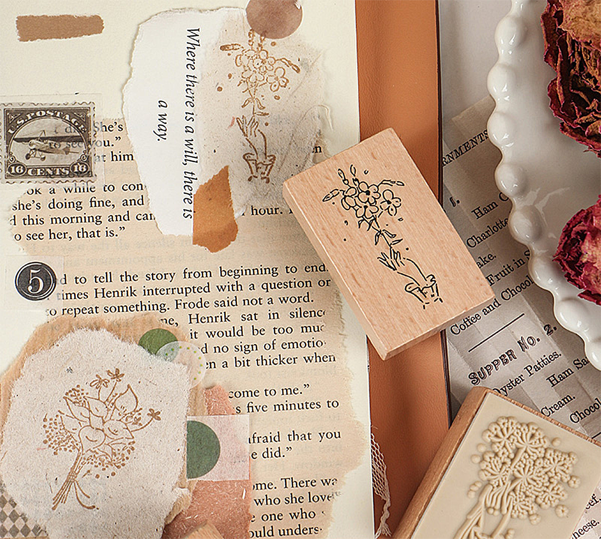Flower Bouquet Wooden Stamps
