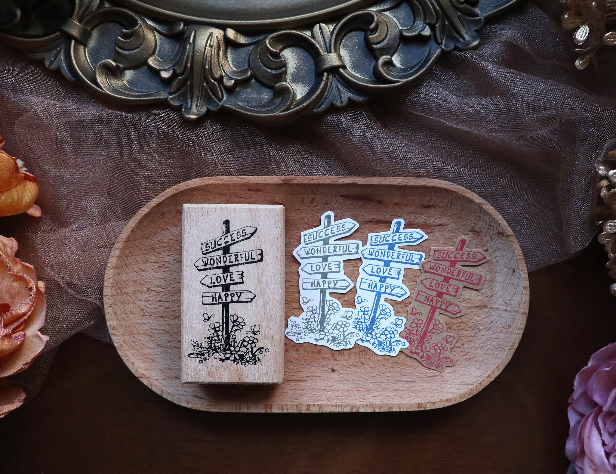 Extra Large Flowers Rubber Stamps