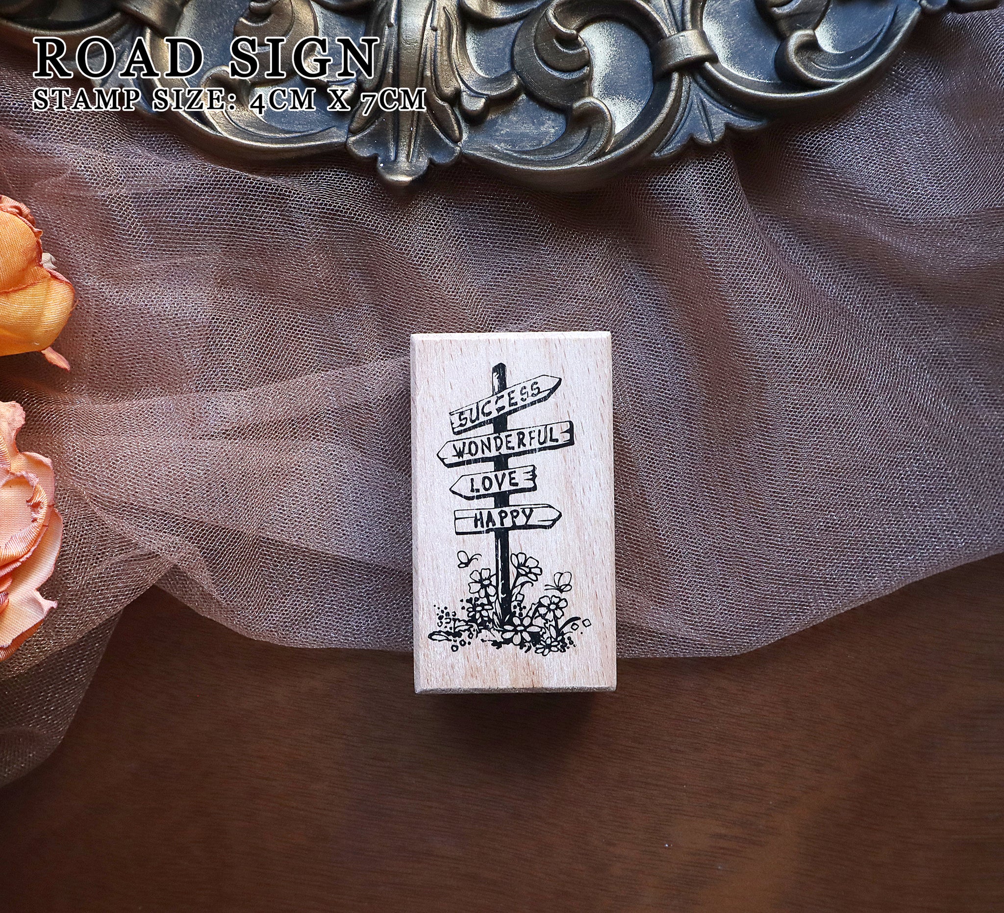 Extra Large Flowers Rubber Stamps