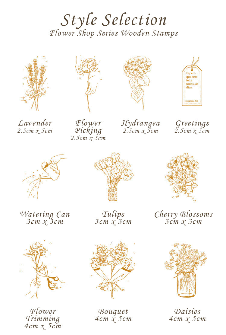 Flower Shop Series Rubber Stamps