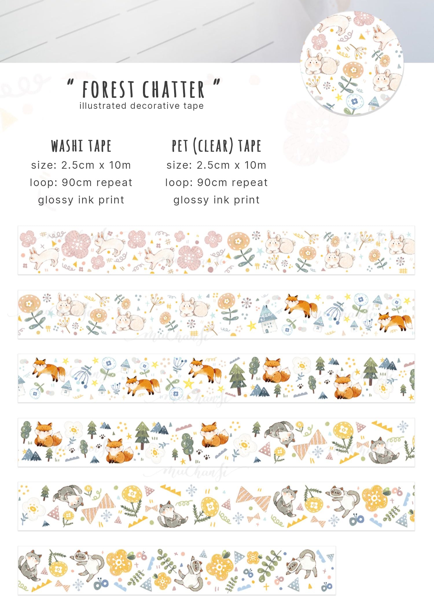 Forest Chatter Masking Tape