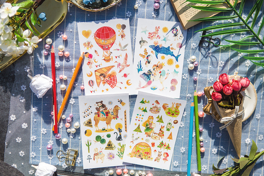 Lemontree Product: Four Corners of the World Stickers Sheet