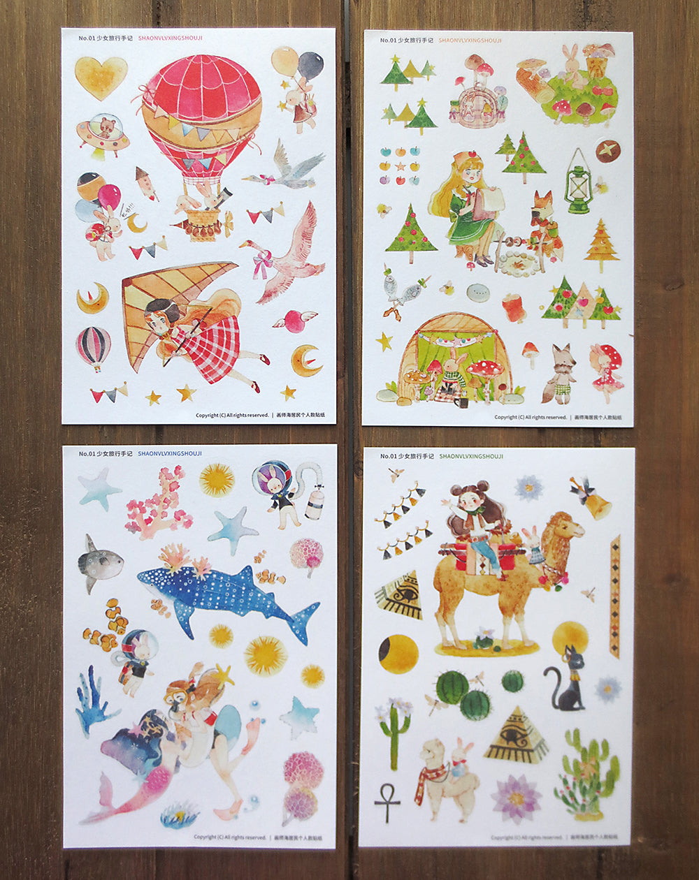 Lemontree Product: Four Corners of the World Stickers Sheet