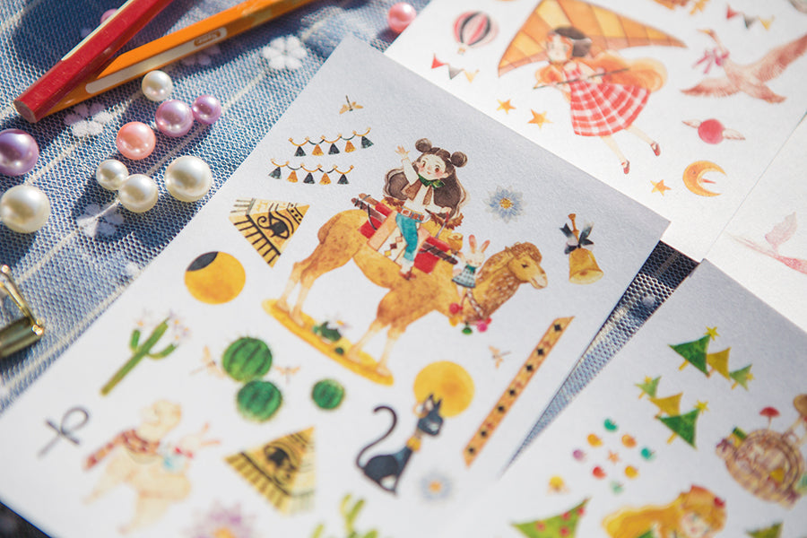 Lemontree Product: Four Corners of the World Stickers Sheet