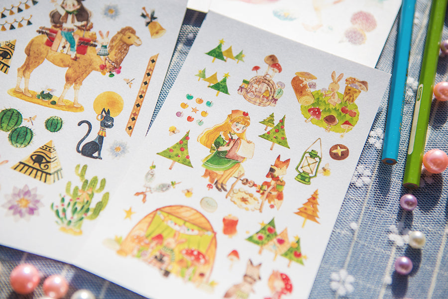 Lemontree Product: Four Corners of the World Stickers Sheet