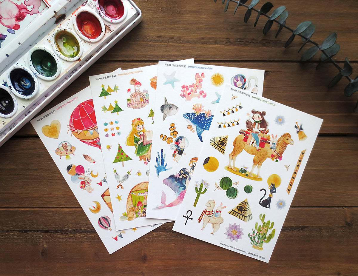 Lemontree Product: Four Corners of the World Stickers Sheet