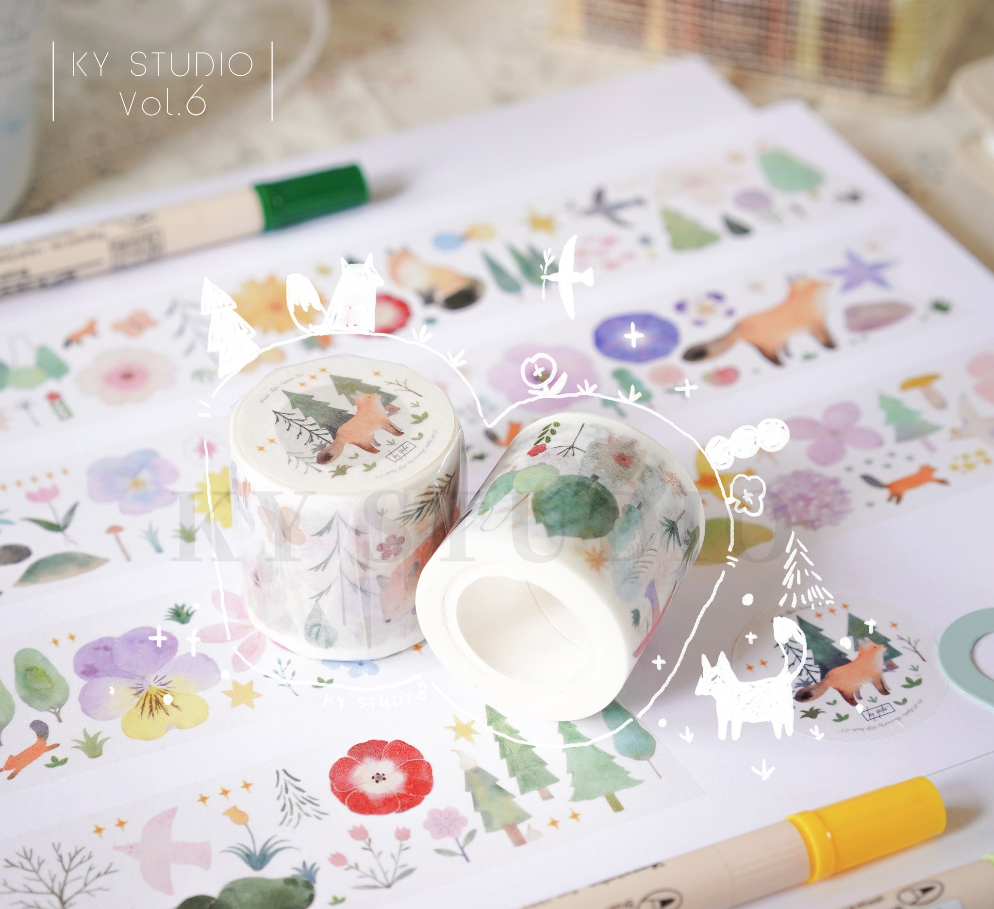 KY Studio Masking Tape: Fox Forest
