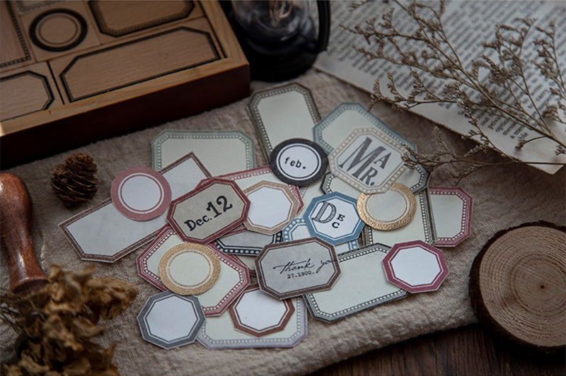 Frames and Labels Wooden Stamps